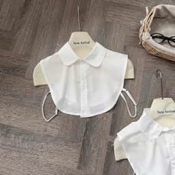 (HÀNG ĐẸP CÓ SẴN) Cổ áo giả sơ mi cổ nhọn, cổ sen phụ kiện phối áo len cadigan lịch sự Bun222 3