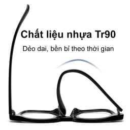 Gọng kính cận thời trang nam nữ ANDU dáng vuông chữ V bản to chất liệu nhựa TR cao cấp - 356 4