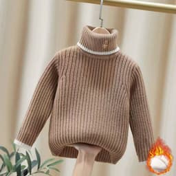 Áo Len Cổ Lọ Nỉ Dày Cho Bé Trai Gái - Áo Gấu Teddy Dễ Thương, Giữ Ấm Mùa Đông, Chống Lạnh Tốt, Thời Trang Quảng Châu 3