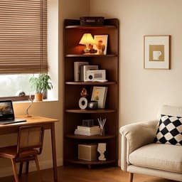 Kệ góc tường đa năng, Kệ góc gỗ trang trí nhà cửa cao cấp gỗ MDF phủ Melamine lắp ghép dễ dàng A50 8