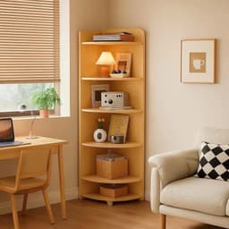 Kệ góc tường đa năng, Kệ góc gỗ trang trí nhà cửa cao cấp gỗ MDF phủ Melamine lắp ghép dễ dàng A50 5