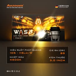 Bi Gầm LED Aozoom Wasp Fog Light 3.0 inch - Chip TIR Super LED, nhiệt màu 3000K/4500K chống nước IP68 2