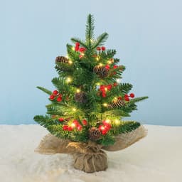 Cây thông noel mini để bàn lá PE, PVC 45cm 60cm trang trí giáng sinh Christmas, Noel 4