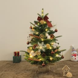 Cây thông noel mini để bàn lá PE, PVC 45cm 60cm trang trí giáng sinh Christmas, Noel 1
