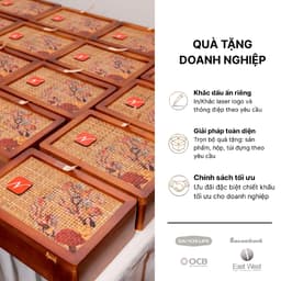 Khay gỗ đựng mứt, bánh kẹo ALOG, trang trí bàn trà, quà tặng Tết 9