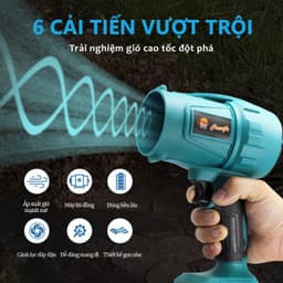 <NEW> Máy Thổi Phản Lực Turbofan Không Dây Động Cơ không Chổi Than, Thổi Lá, Máy Thổi Bụi 910-909, Chân Phổ Thông 5