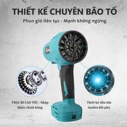 <NEW> Máy Thổi Phản Lực Turbofan Không Dây Động Cơ không Chổi Than, Thổi Lá, Máy Thổi Bụi 910-909, Chân Phổ Thông 4