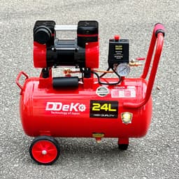 Máy nén khí khô (không dầu) DEKO DK-2024A chuẩn 24 lít, công suất 2.0HP, Nén đầy bình trong 75 giây 3