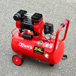 Máy nén khí khô (không dầu) DEKO DK-2024A chuẩn 24 lít, công suất 2.0HP, Nén đầy bình trong 75 giây 5