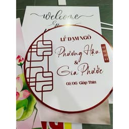 TA - 124/ BẢNG TÊN CÔ DÂU CHÚ RỄ/ BẢNG TRANG TRÍ GIA TIÊN 2