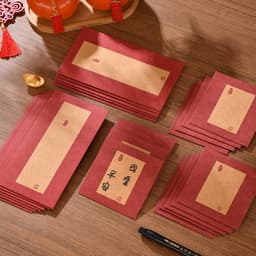 Set 5 Bao lì xì, Phôi bao lì xì dùng để viết thư pháp, giấy dày dặn 9