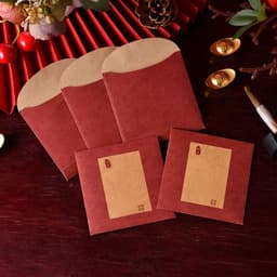 Set 5 Bao lì xì, Phôi bao lì xì dùng để viết thư pháp, giấy dày dặn 3