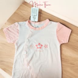 Body Đùi Cộc Tay Thun Lạnh Raglan HG – Cho Bé Sơ Sinh, Mặc Mát, Cài Lệch (3–9kg) 4