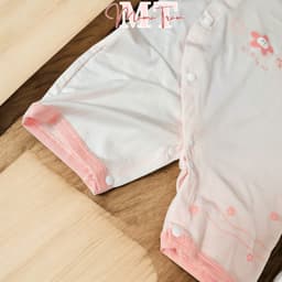 Body Đùi Cộc Tay Thun Lạnh Raglan HG – Cho Bé Sơ Sinh, Mặc Mát, Cài Lệch (3–9kg) 5