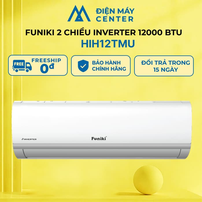 Điều hòa Funiki 2 chiều Inverter 12.000 BTU HIH12TMU - Chính hãng bảo hành 24 tháng - Tiết kiệm điện