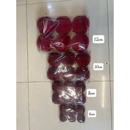 Set châu nhung SIZE 4-6-8-10-12-16 CM Đồ trang trí cây thông noel rực rỡ 5