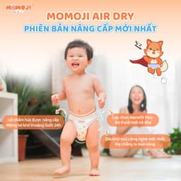 Combo 5 Tã Bỉm Dán/Quần Momoji Air Dry+ Êm Mềm Mịn, Siêu Mỏng, Siêu Khô Thoáng, An Toàn Cho Bé NB/S/M/L/XL/XXL/XXXL 4