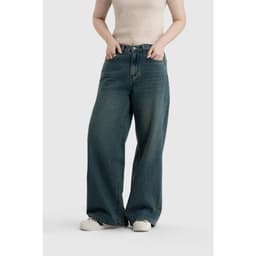 Quần Jeans Nữ BOO Dáng Wide-leg Thêu Logo Essential Chất Liệu Cao Cấp 2
