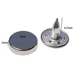 Nút đinh tán Size 8mm 10mm Mặt trơn Hàng nặng và không gỉ sét Nút trang trí quần áo, túi xách, gia cố túi quần jean. 4
