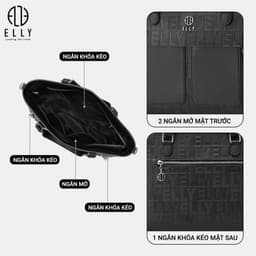 [Tặng Hộp 20.10] Túi Xách Nữ ELLY EL342 Da Tổng Hợp Cao Cấp Đeo Vai Công Sở Thời Trang Hot Trend 7