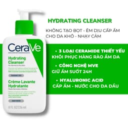 Sữa Rửa Mặt CeraVe Foaming, SA Smoothing, Hydrating Cleanser Cho Mọi Loại Da 88ml – 236ml – 473ml 3