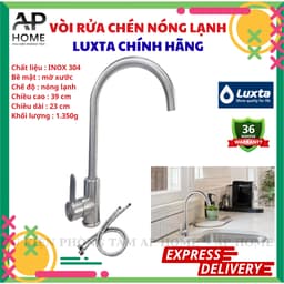 Vòi bếp nóng lạnh Luxta L3219 Inox 304 cao cấp – Cần xoay 360°– Hàng chính hãng - AP HOME 1