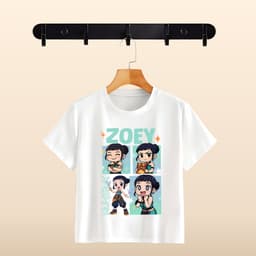 Áo Thun Anime KPop Demon Hunter Màu Trắng In Hình Mira | Zoey | Rumi Đủ Size Từ 10kg 5