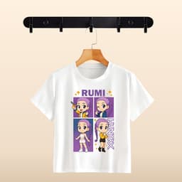 Áo Thun Anime KPop Demon Hunter Màu Trắng In Hình Mira | Zoey | Rumi Đủ Size Từ 10kg 7