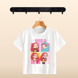 Áo Thun Anime KPop Demon Hunter Màu Trắng In Hình Mira | Zoey | Rumi Đủ Size Từ 10kg 6