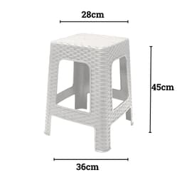 Ghế Đan Mây Cao TADAHOME, Ghế Đẩu Nhựa Ghế Cafe Chịu Lực Tốt Nhiều Màu Sắc - DOMUS 5