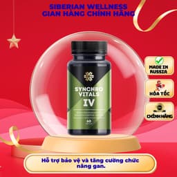 Thực phẩm Siberian Wellness Synchrovitals IV, Hỗ trợ bảo vệ chức năng gan khỏe mạnh, chai 60 viên 1