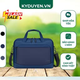 Túi xách laptop CoolBell 15.6 inch màu xanh navy chống nước, chống sốc, thiết kế sang trọng, dây đeo chéo cho nam nữ côn 1