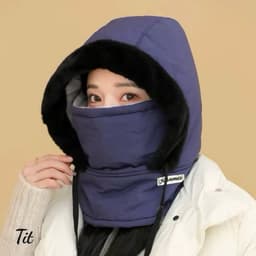 ''[Mũ Phao Trùm Đầu ]''Lót Lông Có Dây Buộc - Dùng Cho/Nam/ Nữ. đi xe máy''Q/T'' 5