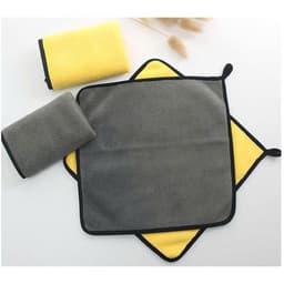 Khăn lau xe Microfiber cao cấp không rụng lông, khăn lau ô tô, xe hơi chuyên dụng mềm mịn siêu thấm hút 5