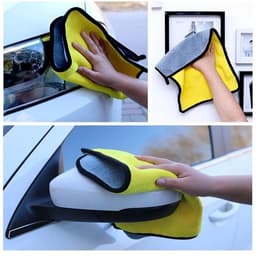 Khăn lau xe Microfiber cao cấp không rụng lông, khăn lau ô tô, xe hơi chuyên dụng mềm mịn siêu thấm hút 7