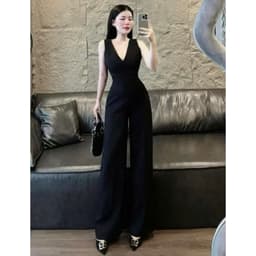 Set bộ đen dài ( sz S M L) sang trọng thanh lịch Xukadress – Set jumpsuit tay choàng dự tiệc thanh lịch, tôn dáng 5
