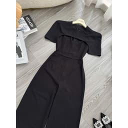 Set bộ đen dài ( sz S M L) sang trọng thanh lịch Xukadress – Set jumpsuit tay choàng dự tiệc thanh lịch, tôn dáng 8