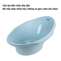 Chậu Tắm Nhựa Cho Bé Việt Nhật 2256, Thau Tắm Hình Oval Dành Cho Trẻ Sơ Sinh - DOMUS 2