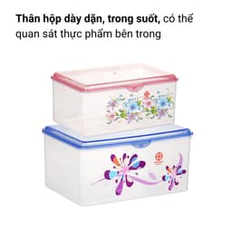 Hộp Nhựa Trong Suốt Việt Nhật 6726, Hộp Lạnh Đựng Thực Phẩm Nắp Kín Hơi - DOMUS 2
