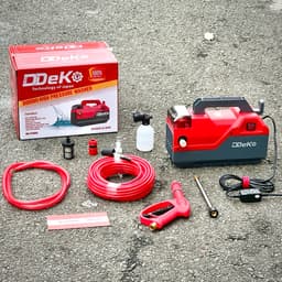 Máy Rửa Xe Gia Đình DEKO DK-P3000A Có Chỉnh Áp, Lõi Đồng, Lưu Lượng 11 L/P, Có ốp bảo vệ mặt đồng hồ 2