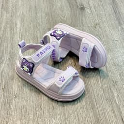Sandal Bé Gái 3–12 Tuổi Siêu Nhẹ Chống Trơn – Dép Quai Dán Êm Chân, Màu Hồng Tím Dễ Thương – S18 6