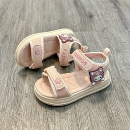 Sandal Bé Gái 3–12 Tuổi Siêu Nhẹ Chống Trơn – Dép Quai Dán Êm Chân, Màu Hồng Tím Dễ Thương – S18 7