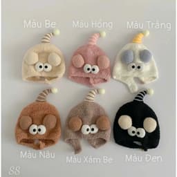 Mũ len giữ ấm mùa đông cho bé từ 3-24 tháng, Mũ len dễ thương, đáng yêu cho trẻ 2