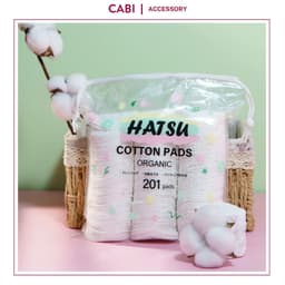 CB07 - Bông Tẩy Trang HATSU Cotton Pads ORGANIC 201M (Miếng Tròn) Dịu Nhẹ Cho Da Nhạy Cảm 1