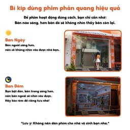 Giấy Dán Kính 1 Chiều, Decal Dán Kính Phản Quang Cho Cửa Kính Loại Dày (BS1) 2