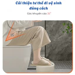 Ghế kê chân toilet hỗ trợ đi vệ sinh đúng cách, ghế để chân bồn cầu giúp tư thế vệ sinh khoa học, chống táo bón 7