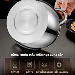 Âu Đựng Mỡ Inox 304 Có Nắp Đậy Hũ Đựng Mỡ inox có tay cầm dung tích 1Lít tiện dụng, tích trữ dầu mỡ đa năng 3