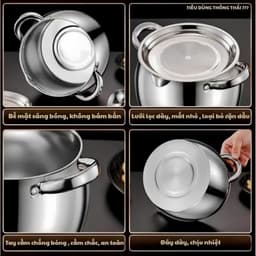 Âu Đựng Mỡ Inox 304 Có Nắp Đậy Hũ Đựng Mỡ inox có tay cầm dung tích 1Lít tiện dụng, tích trữ dầu mỡ đa năng 2