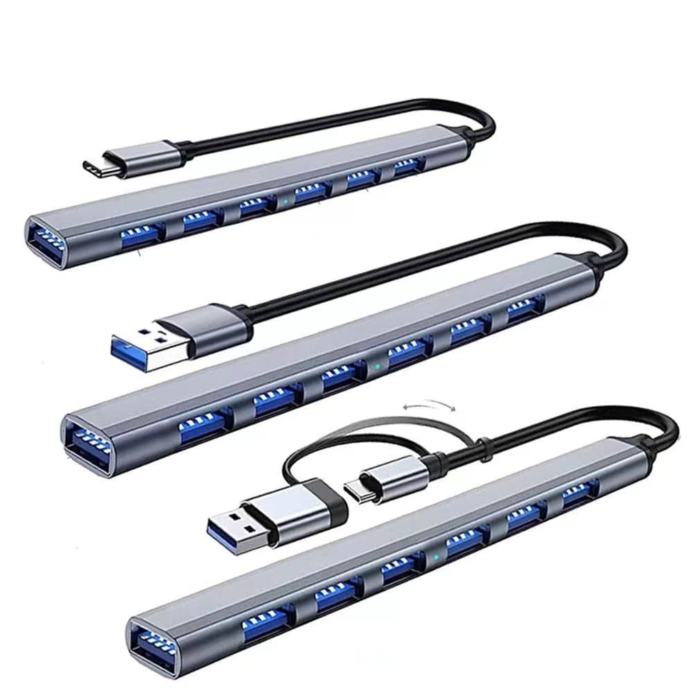 Bộ chia USB 7 cổng đa năng – Hỗ trợ truyền dữ liệu 5Gbps – cho MacBook, Laptop, PC, thiết bị USB