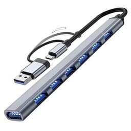 Bộ chia USB 7 cổng đa năng – Hỗ trợ truyền dữ liệu 5Gbps – cho MacBook, Laptop, PC, thiết bị USB 9